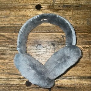 UGG gray fur ear muffs